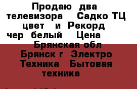 Продаю  два  телевизора : “Садко-ТЦ423“ (цвет.) и “Рекорд-312“ (чер.-белый) › Цена ­ 2 000 - Брянская обл., Брянск г. Электро-Техника » Бытовая техника   